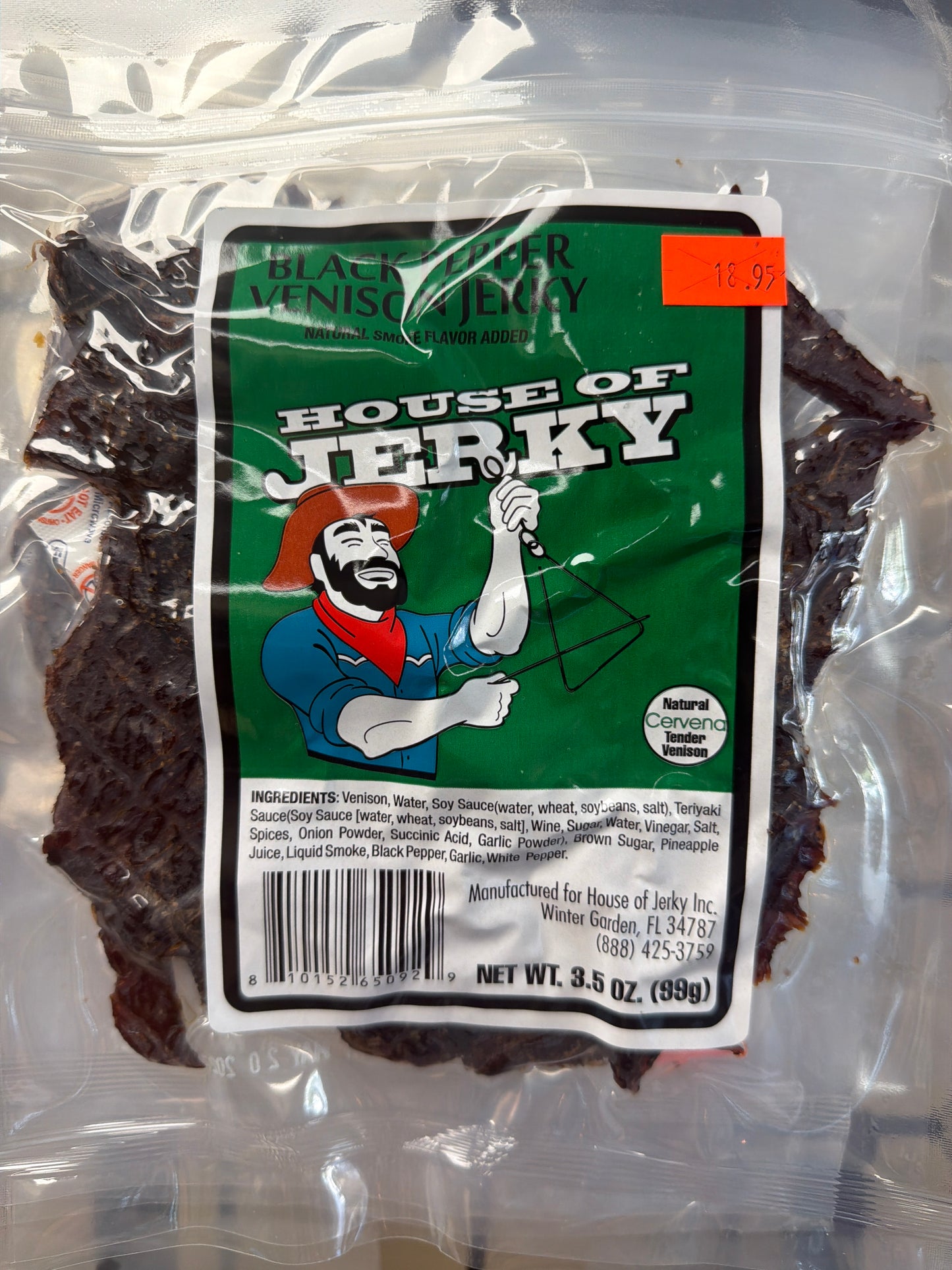 House of Jerky Venison black pepper 3.5oz