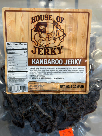 House of Jerky kangaroo 3oz